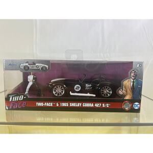 NEW 1/32 Jada DC Comics 1965 Shelby Cobra 427 S/C & Two-Face Figure